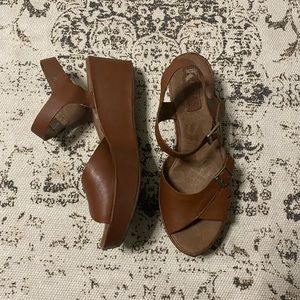 Kork-Ease Leather Platform Sandals
